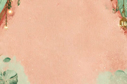 Tropical Boho Wedding Invitation Background