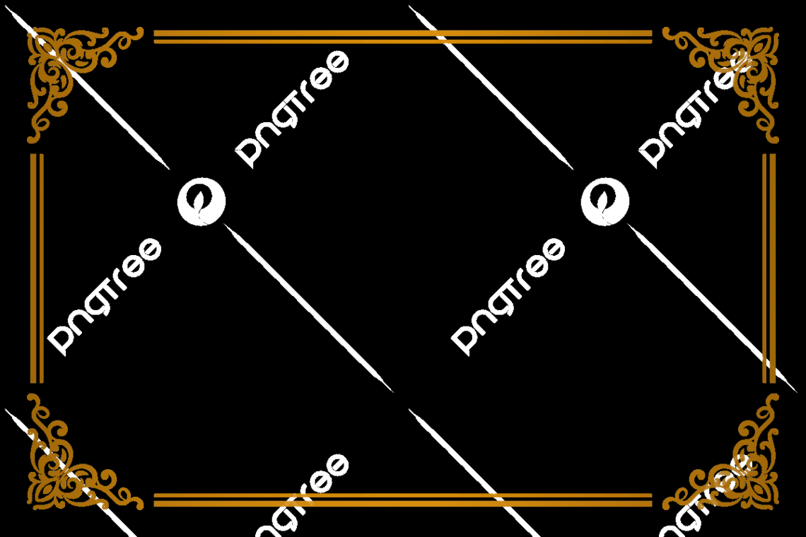 Glamorous Gold Wedding Invitation Border