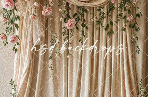 Soft Pink Fabric Drapes