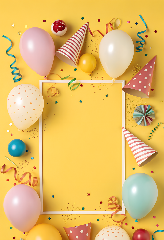 Brighten Up Your Birthday with Colorful PNG Frames