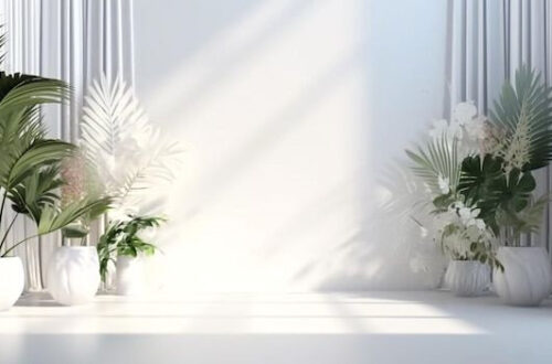 Elegant White Floral Studio Weddings