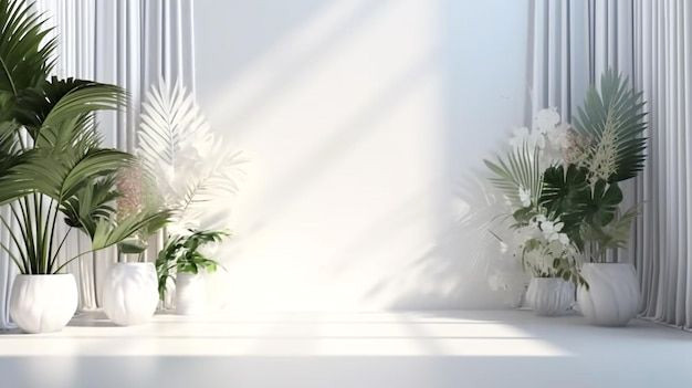 Elegant White Floral Studio Weddings