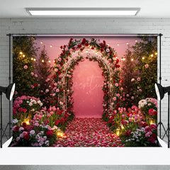 Pink Floral Paradise Wedding Backdrop