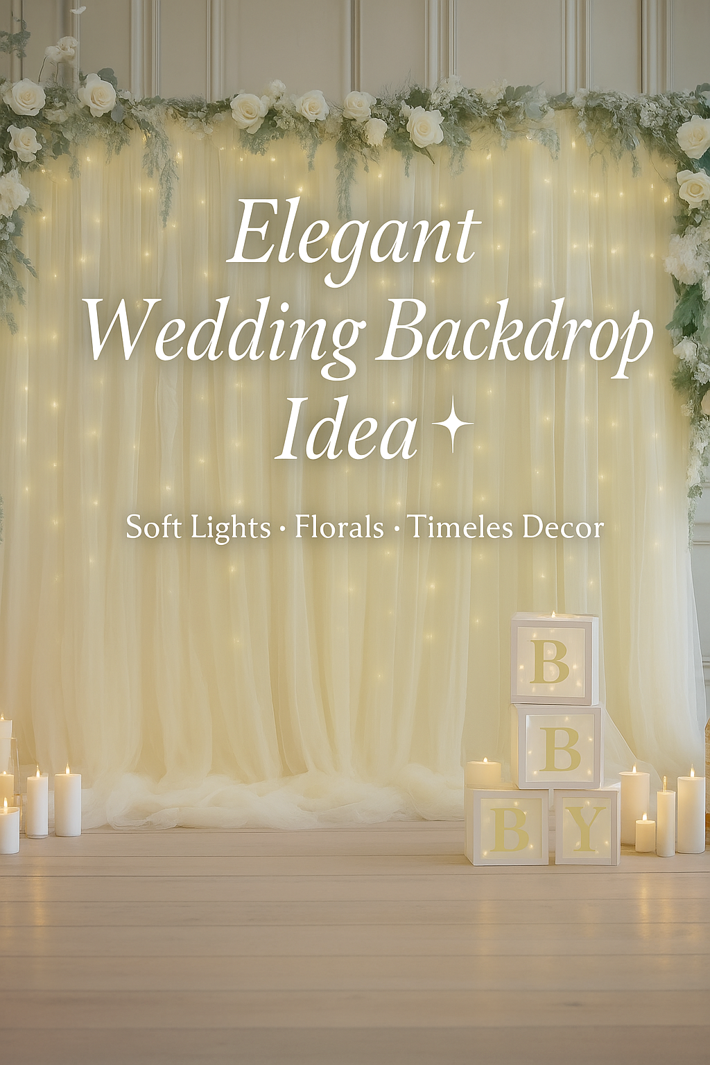 Romantic Wedding Backdrop Ideas: Soft Light & Floral Magic
