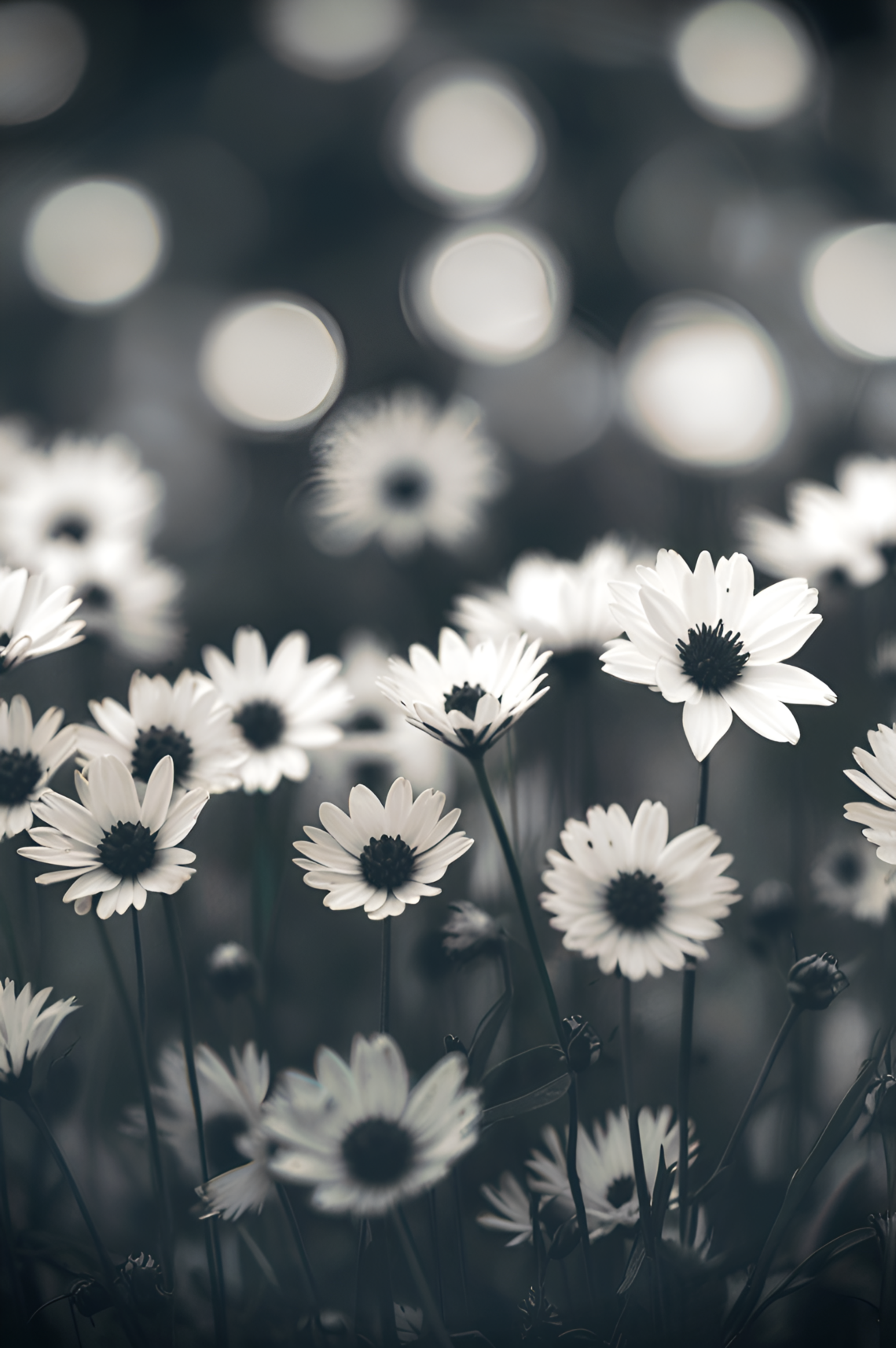 Monochromatic Bloom Phone Wallpapers