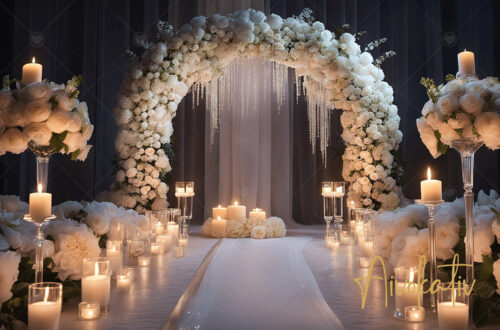 Romantische Eleganz: 10 Kerzen- und Blumen-Hochzeithintergründe